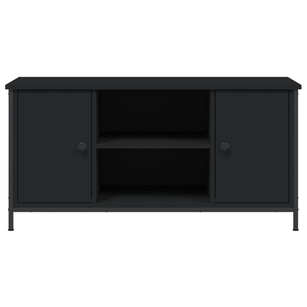 Modern Wooden 40 Inch TV Tele Stand Unit Cabinet With 2 Doors & Open Shelve