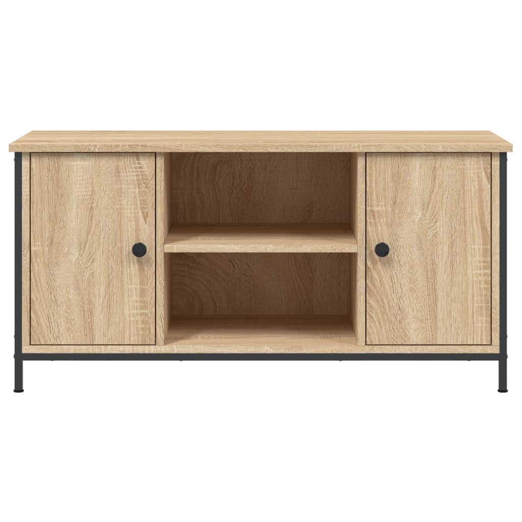 Modern Wooden 40 Inch TV Tele Stand Unit Cabinet With 2 Doors & Open Shelve
