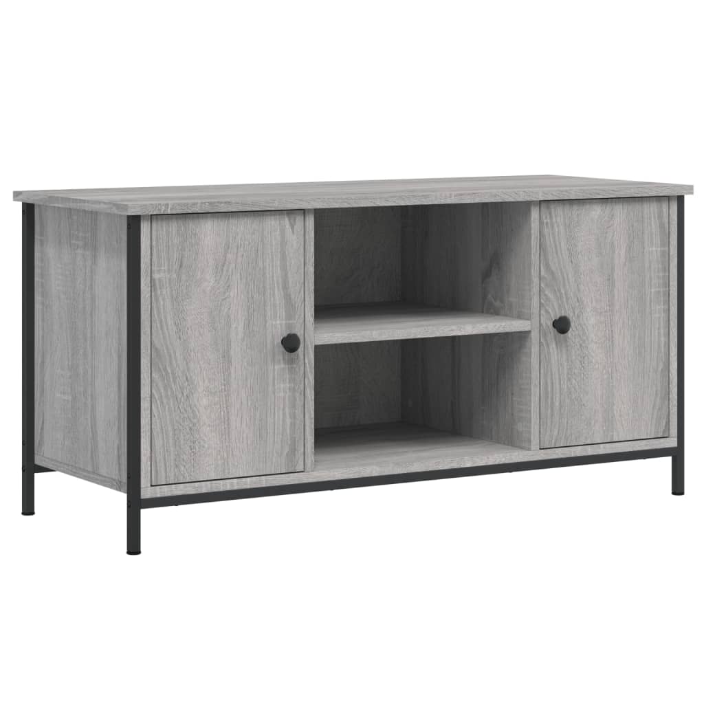 Modern Wooden 40 Inch TV Tele Stand Unit Cabinet With 2 Doors & Open Shelve