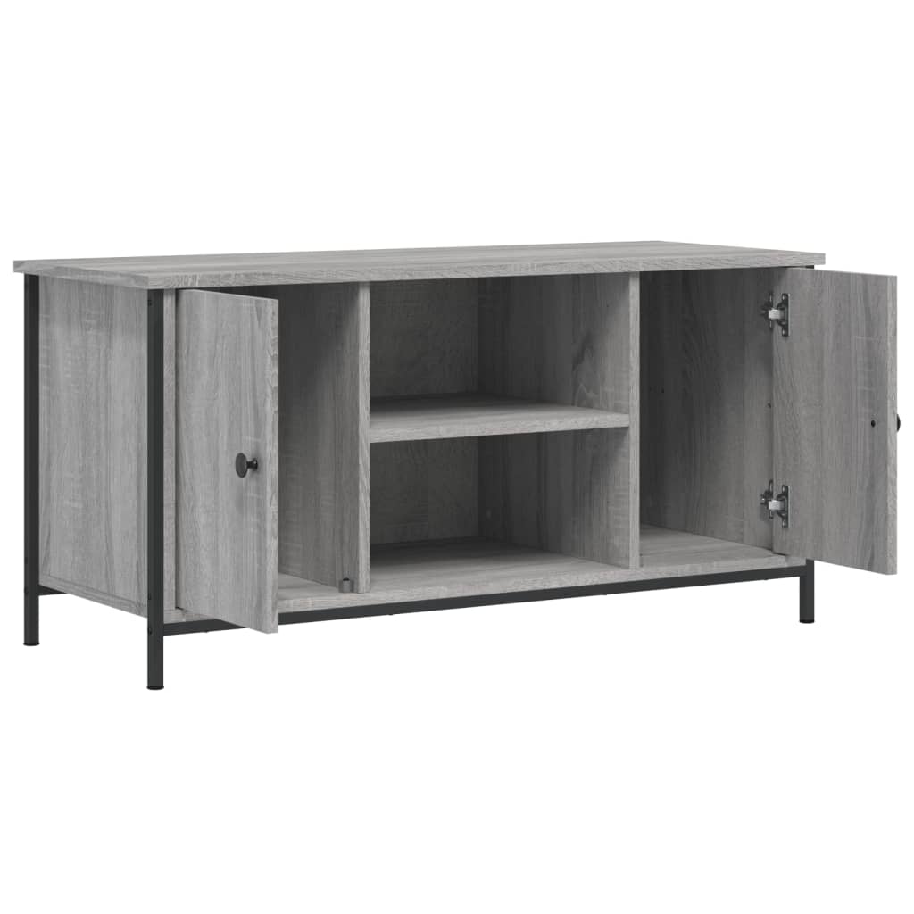Modern Wooden 40 Inch TV Tele Stand Unit Cabinet With 2 Doors & Open Shelve