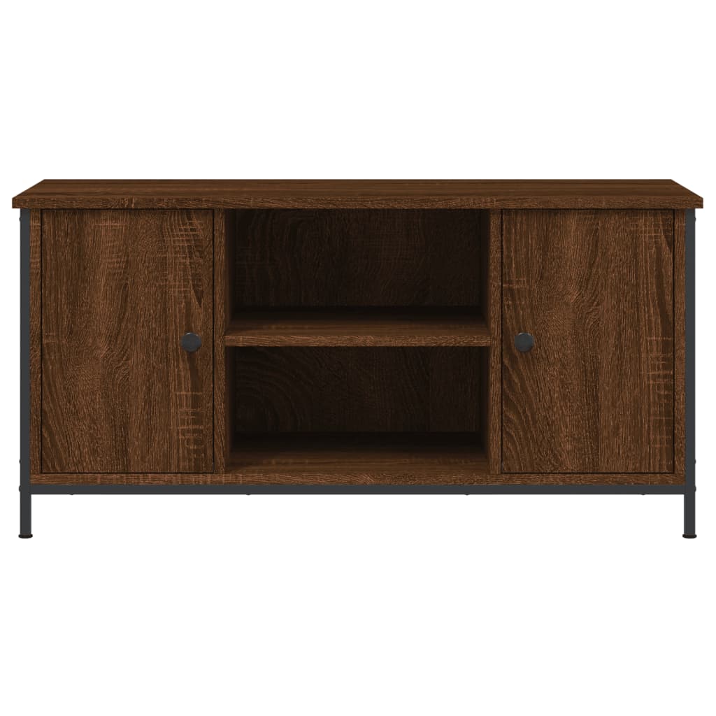 Modern Wooden 40 Inch TV Tele Stand Unit Cabinet With 2 Doors & Open Shelve