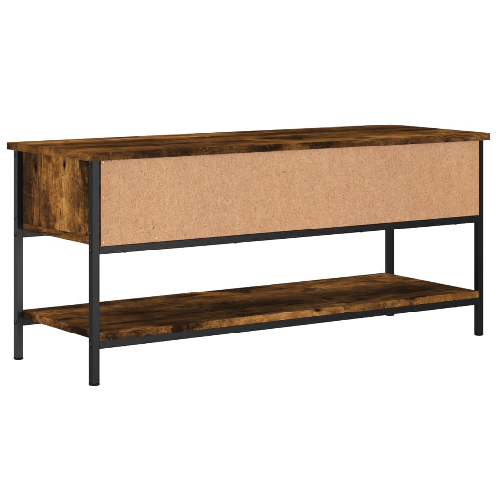 TV Cabinet Smoked Oak 100x35x45 cm Engineered Wood