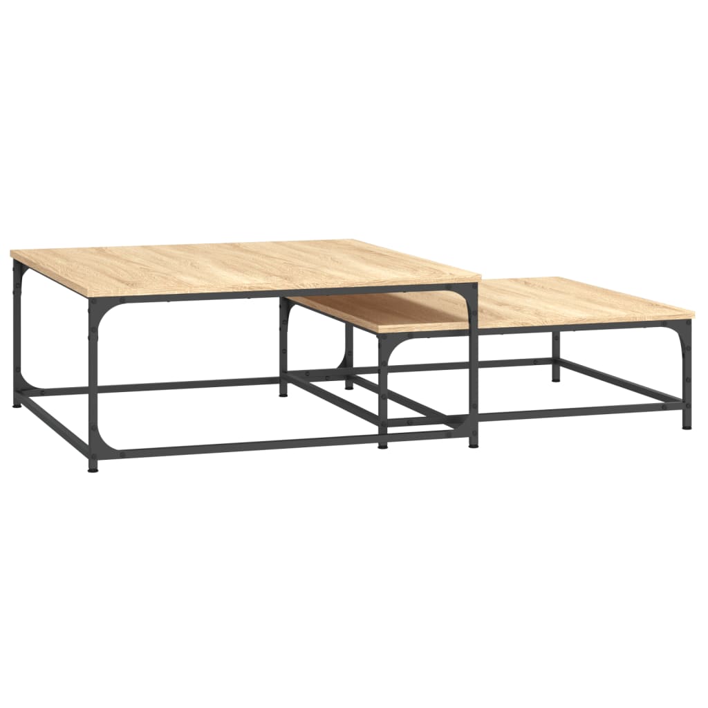 Nesting Coffee Tables 2 pcs Sonoma Oak Engineered Wood