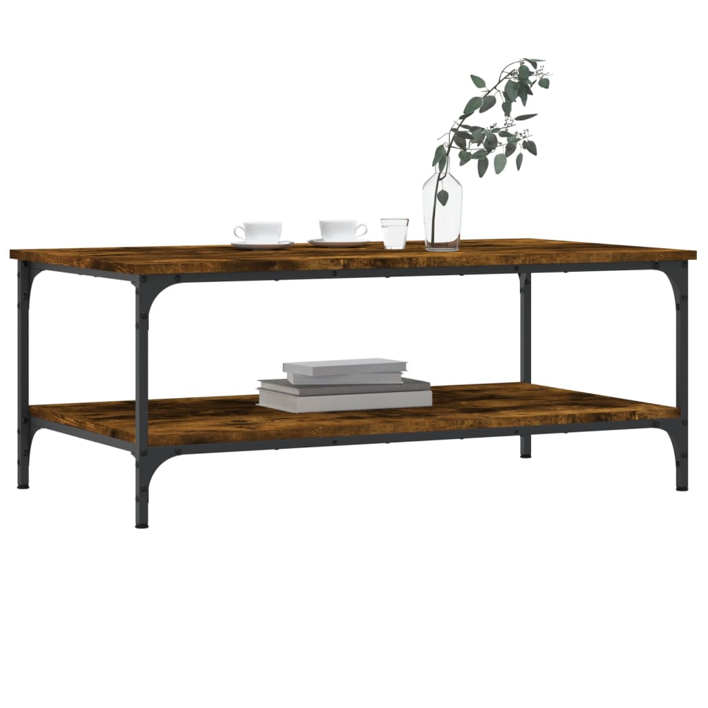 Coffee Table Smoked Oak 100x55x40 cm Engineered Wood
