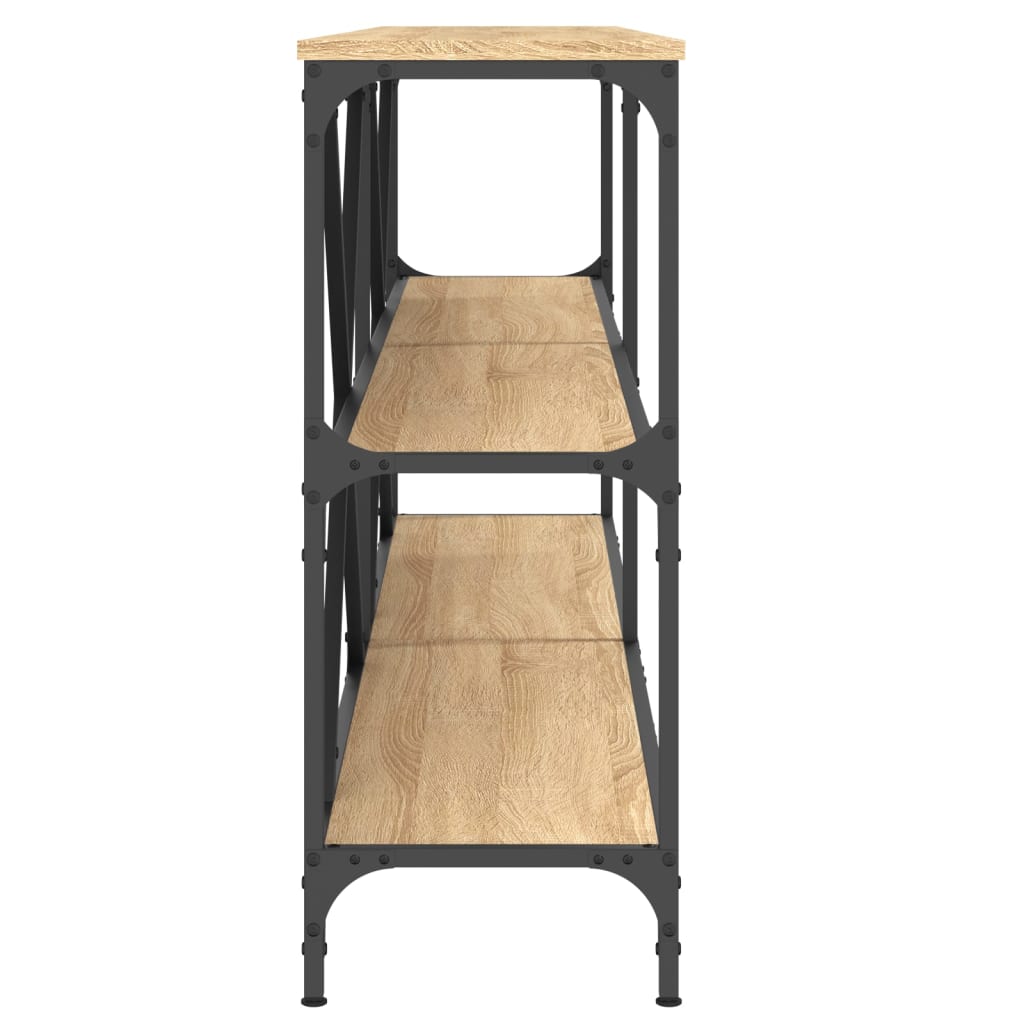 Console Table Sonoma Oak 180x30x75 cm Engineered Wood and Iron