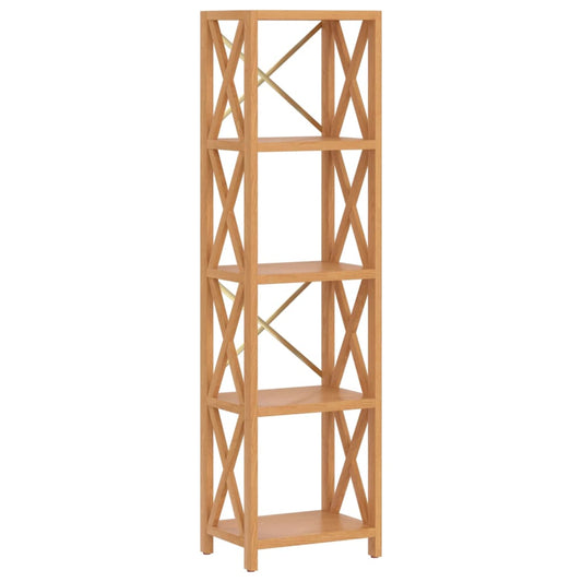 5-Tier Shelf 40x30x146 cm Solid Wood Oak