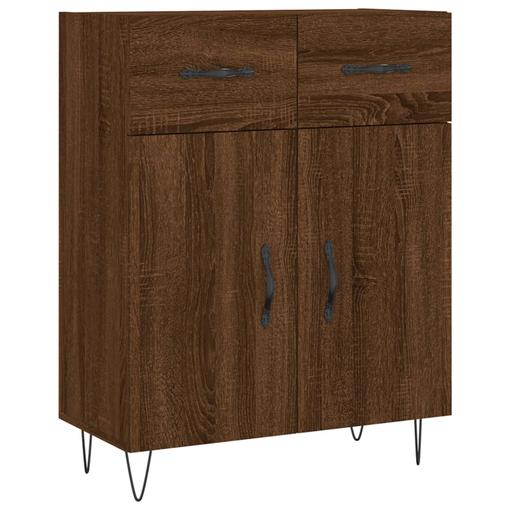 Sideboard Brown Oak 69.5x34x90 cm Engineered Wood