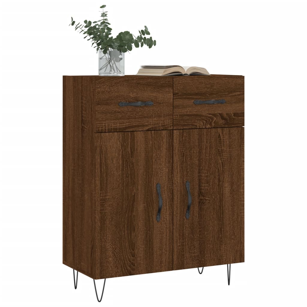 Sideboard Brown Oak 69.5x34x90 cm Engineered Wood