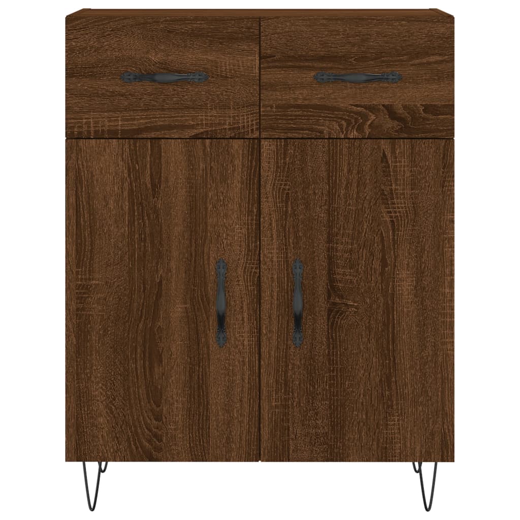 Sideboard Brown Oak 69.5x34x90 cm Engineered Wood