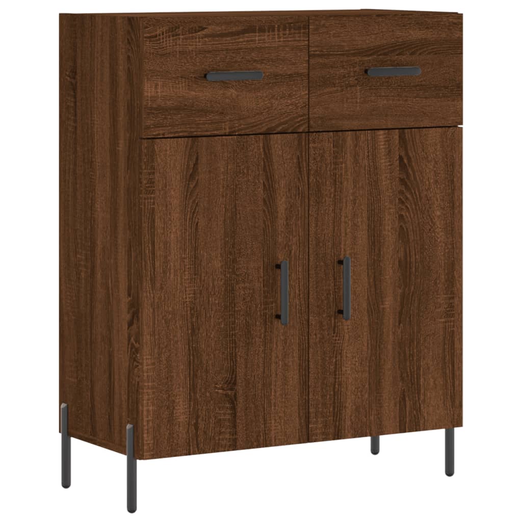 Sideboard Brown Oak 69.5x34x90 cm Engineered Wood