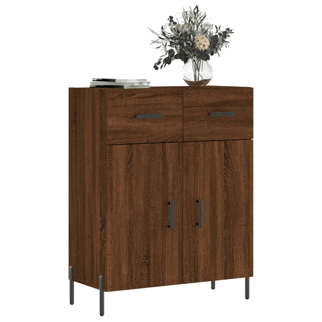 Sideboard Brown Oak 69.5x34x90 cm Engineered Wood