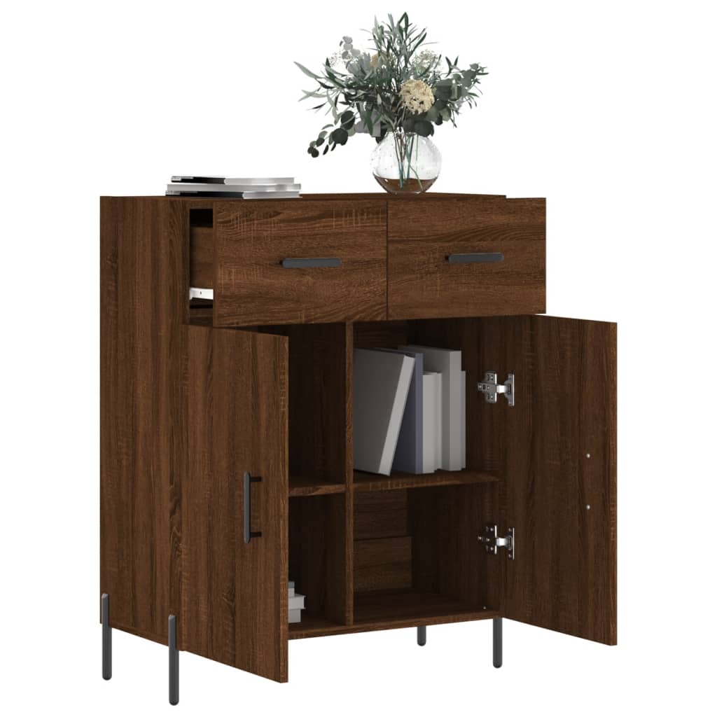 Sideboard Brown Oak 69.5x34x90 cm Engineered Wood