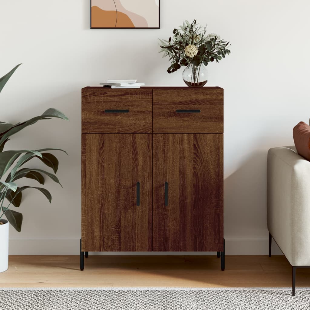 Sideboard Brown Oak 69.5x34x90 cm Engineered Wood