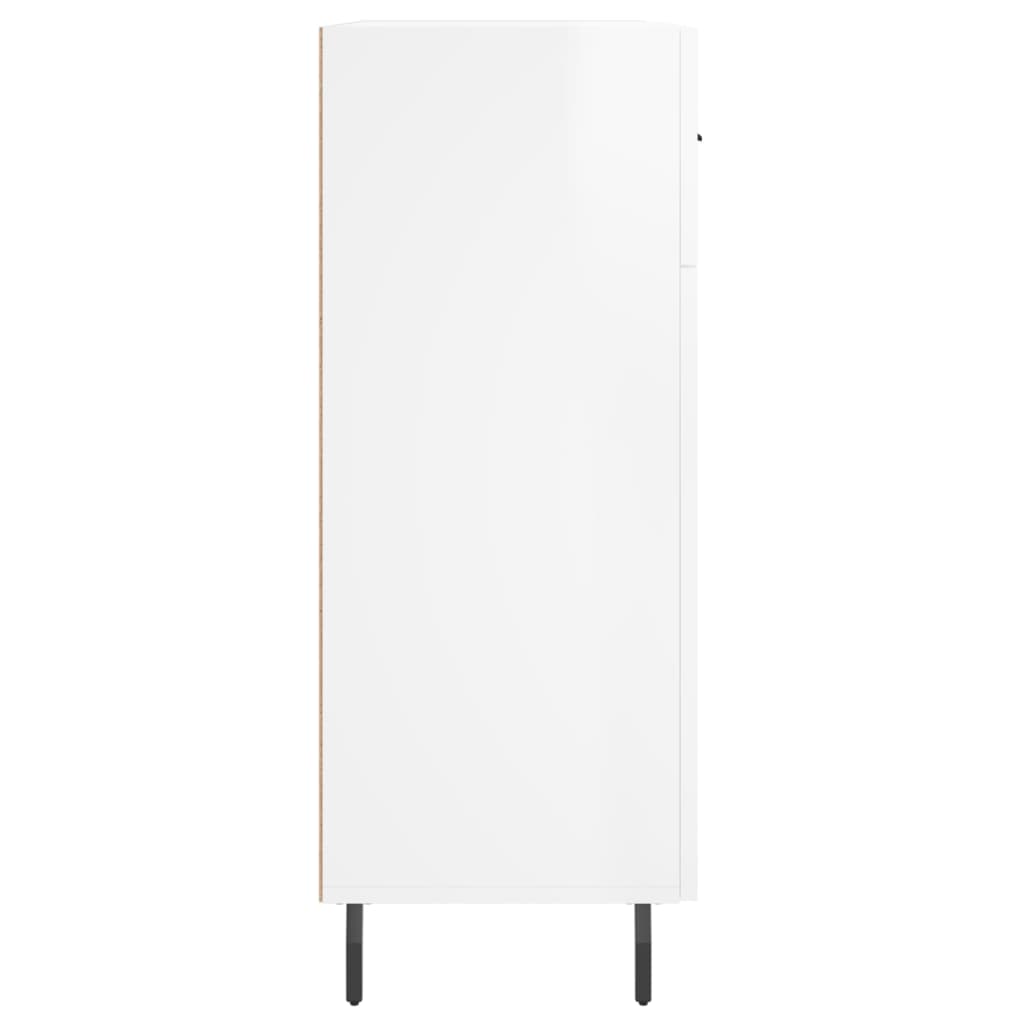 Sideboard High Gloss White 69.5x34x90 cm Engineered Wood