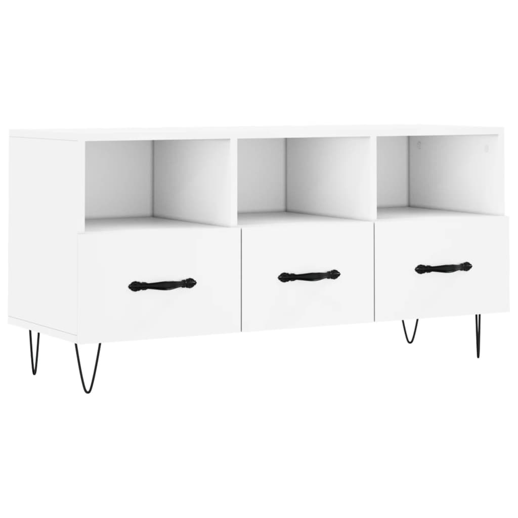 Modern Wooden TV Tele Stand Unit Cabinet With 3 Drawers & Open Storage Compartments