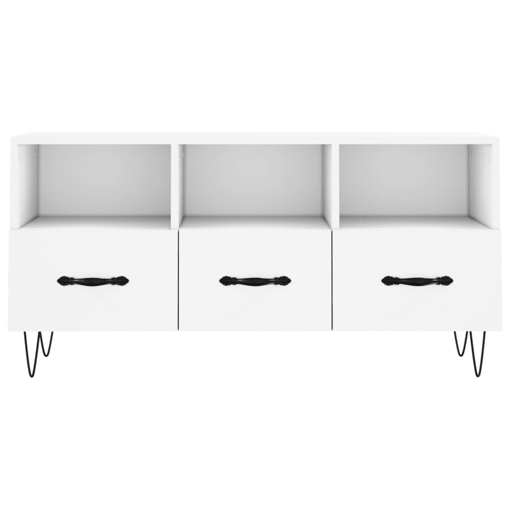 Modern Wooden TV Tele Stand Unit Cabinet With 3 Drawers & Open Storage Compartments