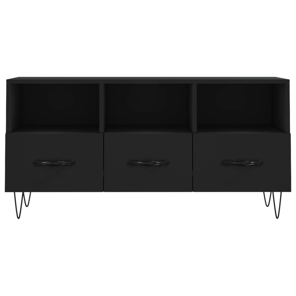 Modern Wooden TV Tele Stand Unit Cabinet With 3 Drawers & Open Storage Compartments