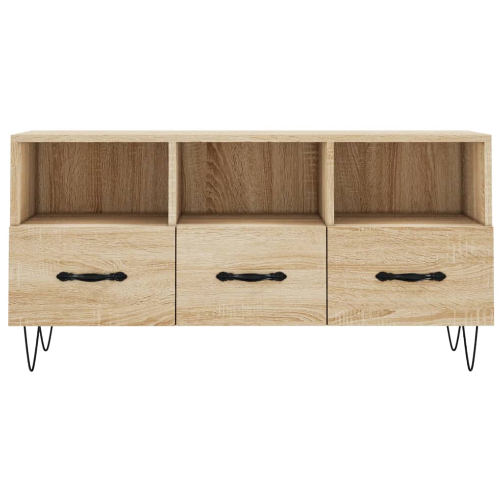 Modern Wooden TV Tele Stand Unit Cabinet With 3 Drawers & Open Storage Compartments