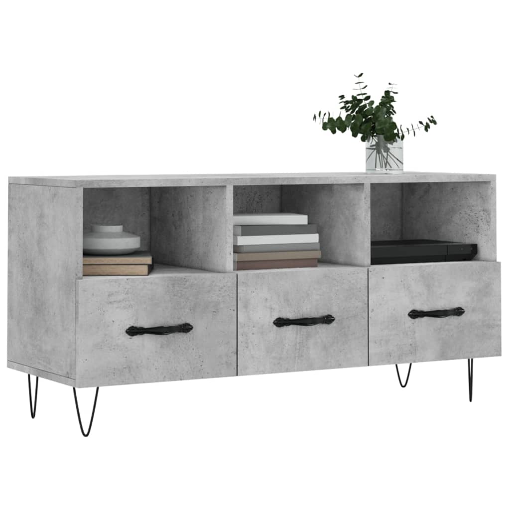 Modern Wooden TV Tele Stand Unit Cabinet With 3 Drawers & Open Storage Compartments