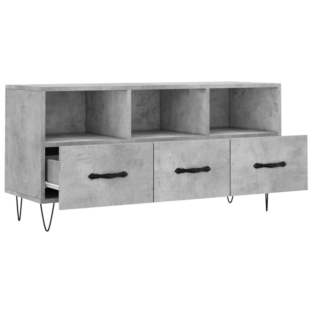 Modern Wooden TV Tele Stand Unit Cabinet With 3 Drawers & Open Storage Compartments
