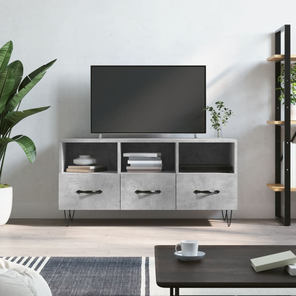 Modern Wooden TV Tele Stand Unit Cabinet With 3 Drawers & Open Storage Compartments