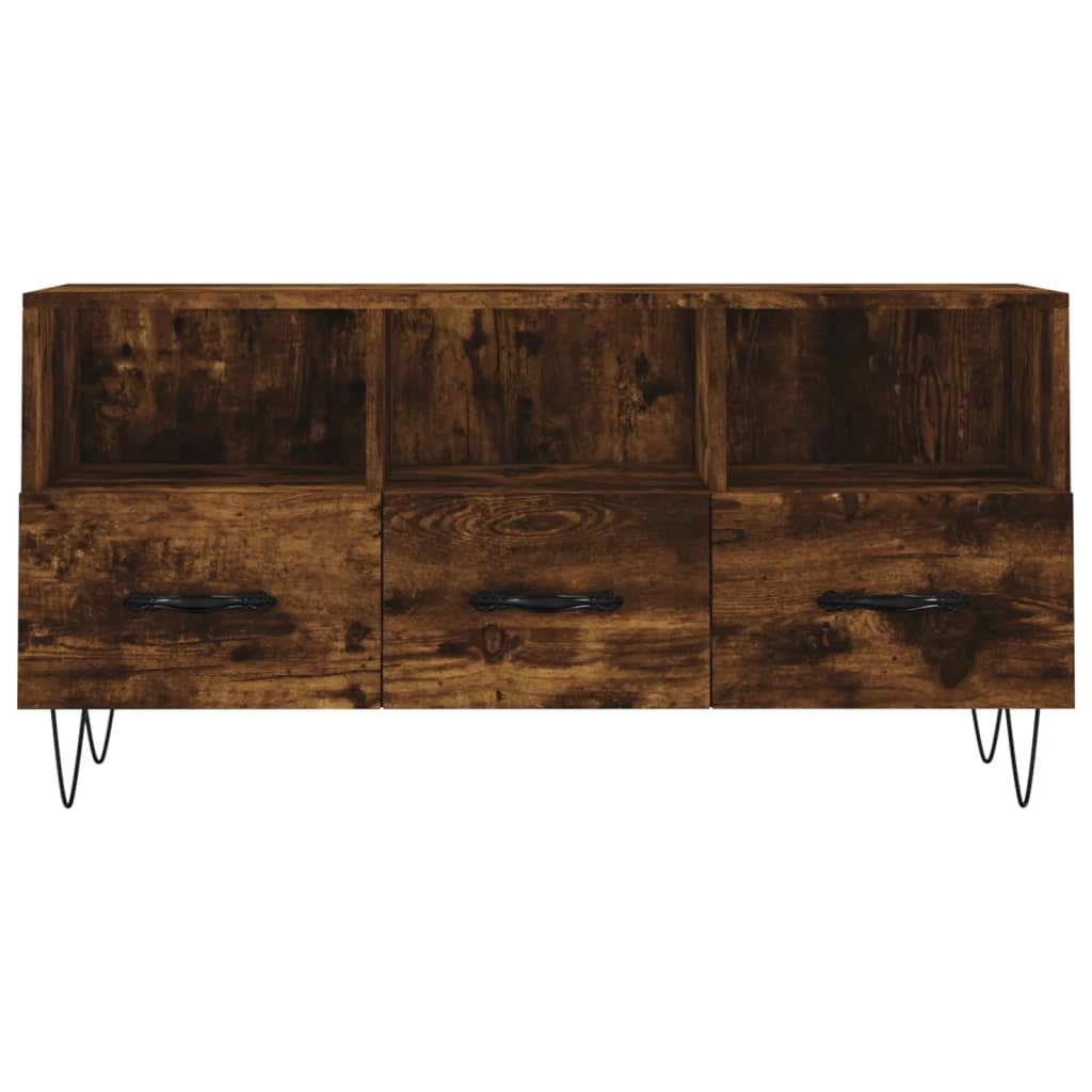 Modern Wooden TV Tele Stand Unit Cabinet With 3 Drawers & Open Storage Compartments