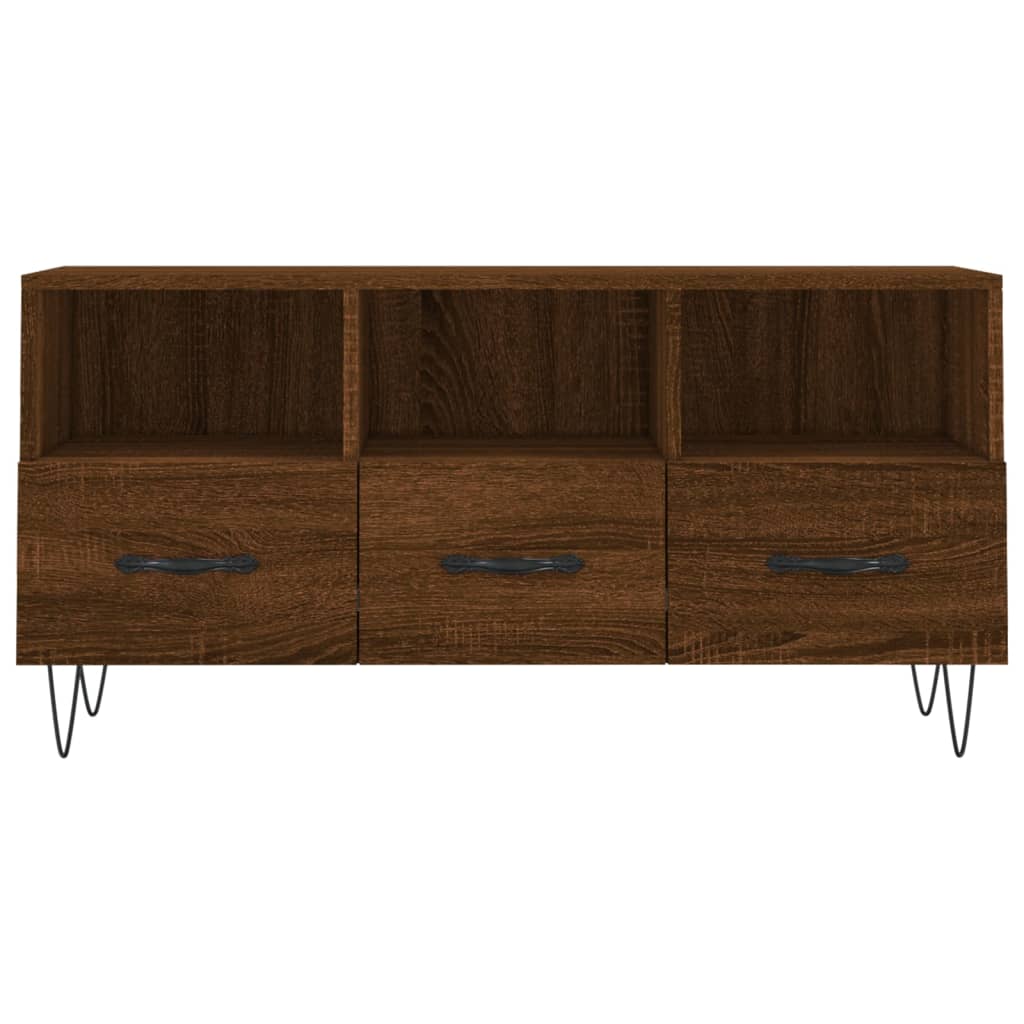 Modern Wooden TV Tele Stand Unit Cabinet With 3 Drawers & Open Storage Compartments