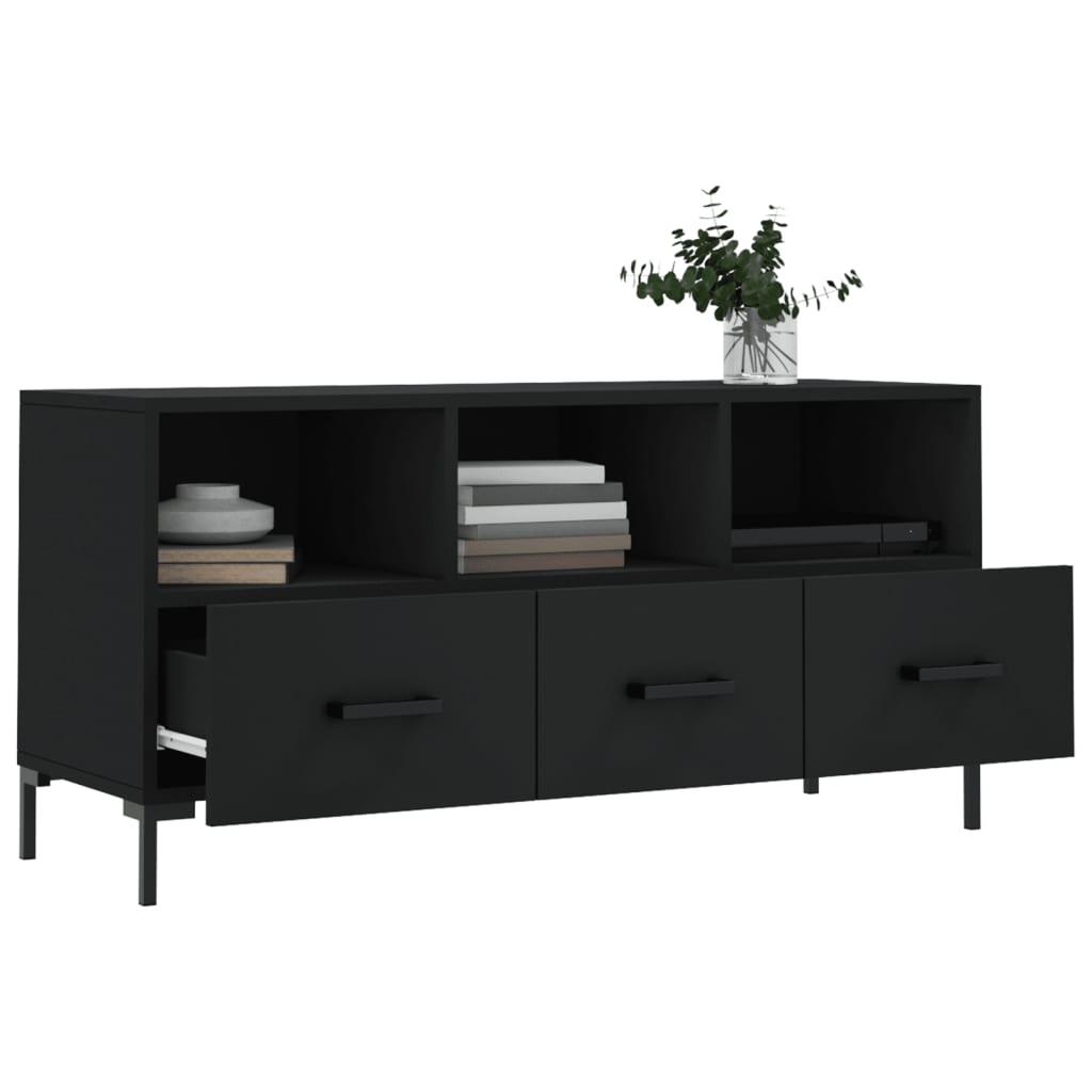 Modern Wooden TV Tele Stand Unit Cabinet Home Entertainment Unit With 3 Drawers