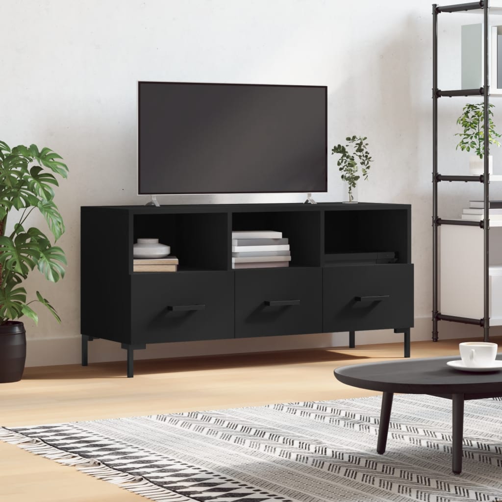 Modern Wooden TV Tele Stand Unit Cabinet Home Entertainment Unit With 3 Drawers