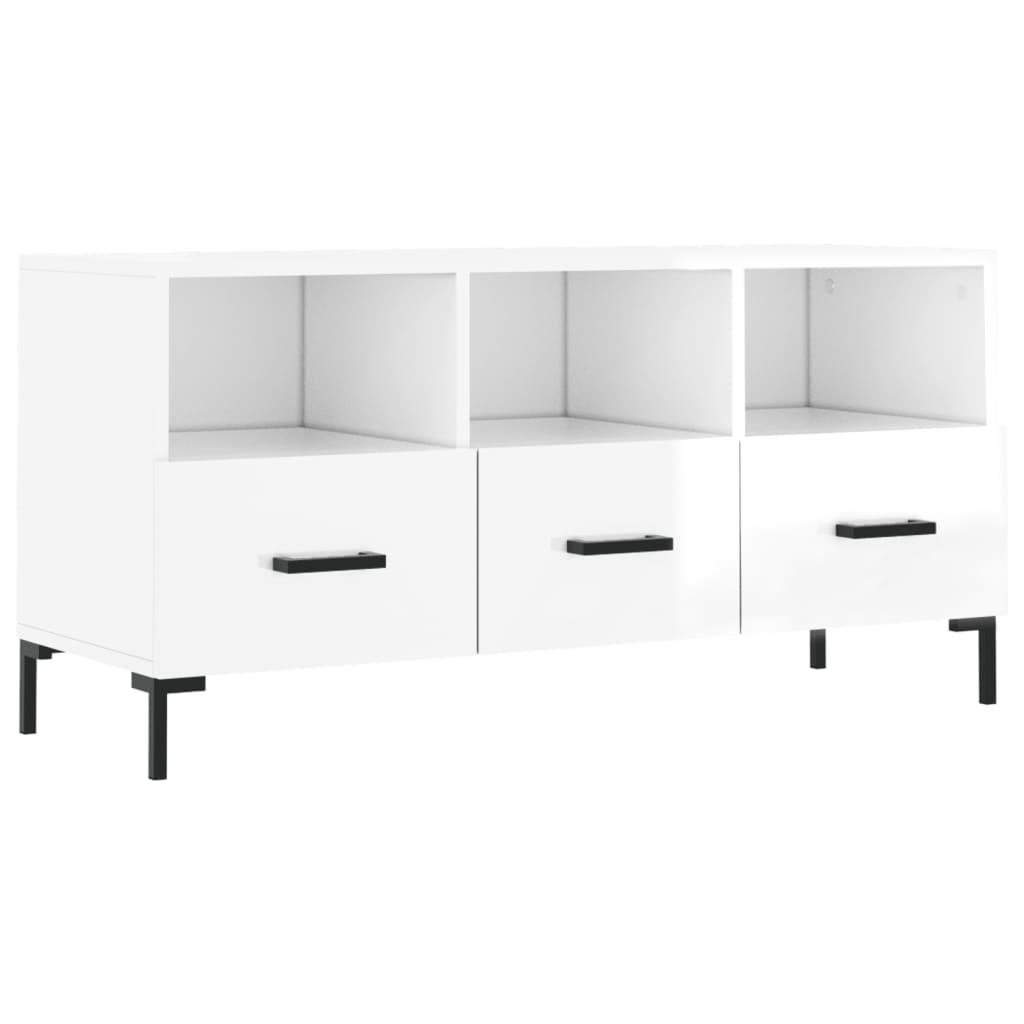 Modern Wooden TV Tele Stand Unit Cabinet Home Entertainment Unit With 3 Drawers