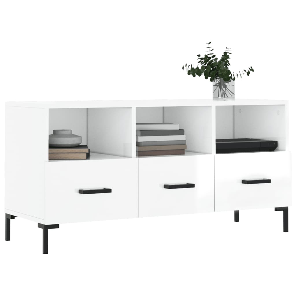 Modern Wooden TV Tele Stand Unit Cabinet Home Entertainment Unit With 3 Drawers