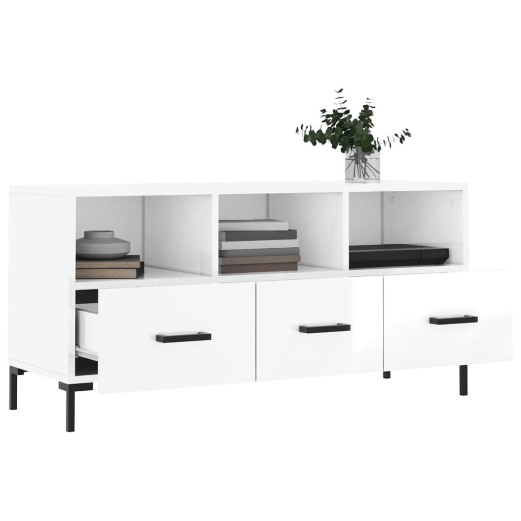 Modern Wooden TV Tele Stand Unit Cabinet Home Entertainment Unit With 3 Drawers