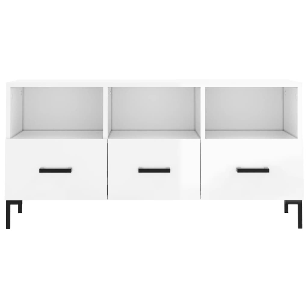 Modern Wooden TV Tele Stand Unit Cabinet Home Entertainment Unit With 3 Drawers