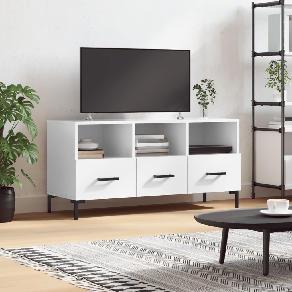 Modern Wooden TV Tele Stand Unit Cabinet Home Entertainment Unit With 3 Drawers