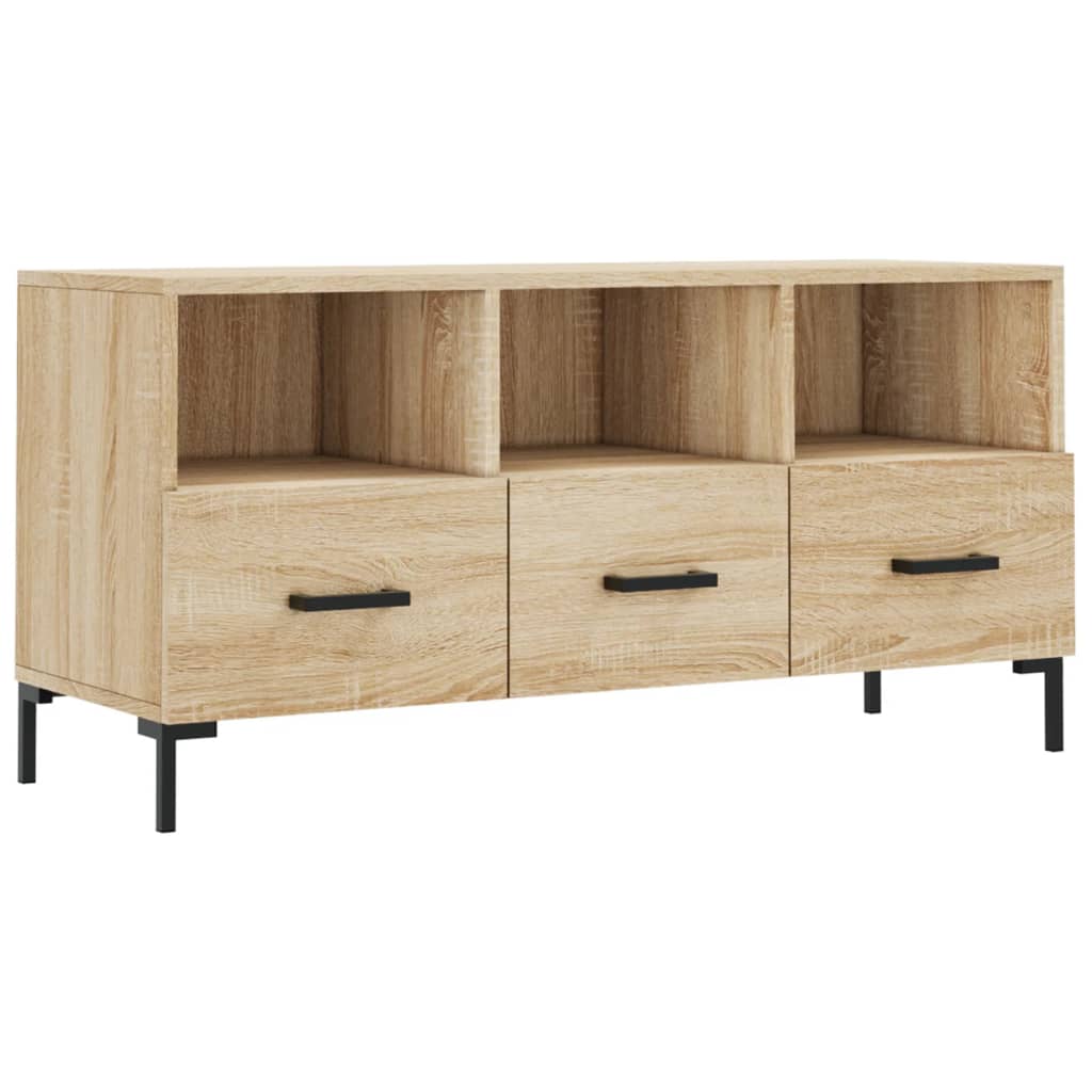 Modern Wooden TV Tele Stand Unit Cabinet Home Entertainment Unit With 3 Drawers