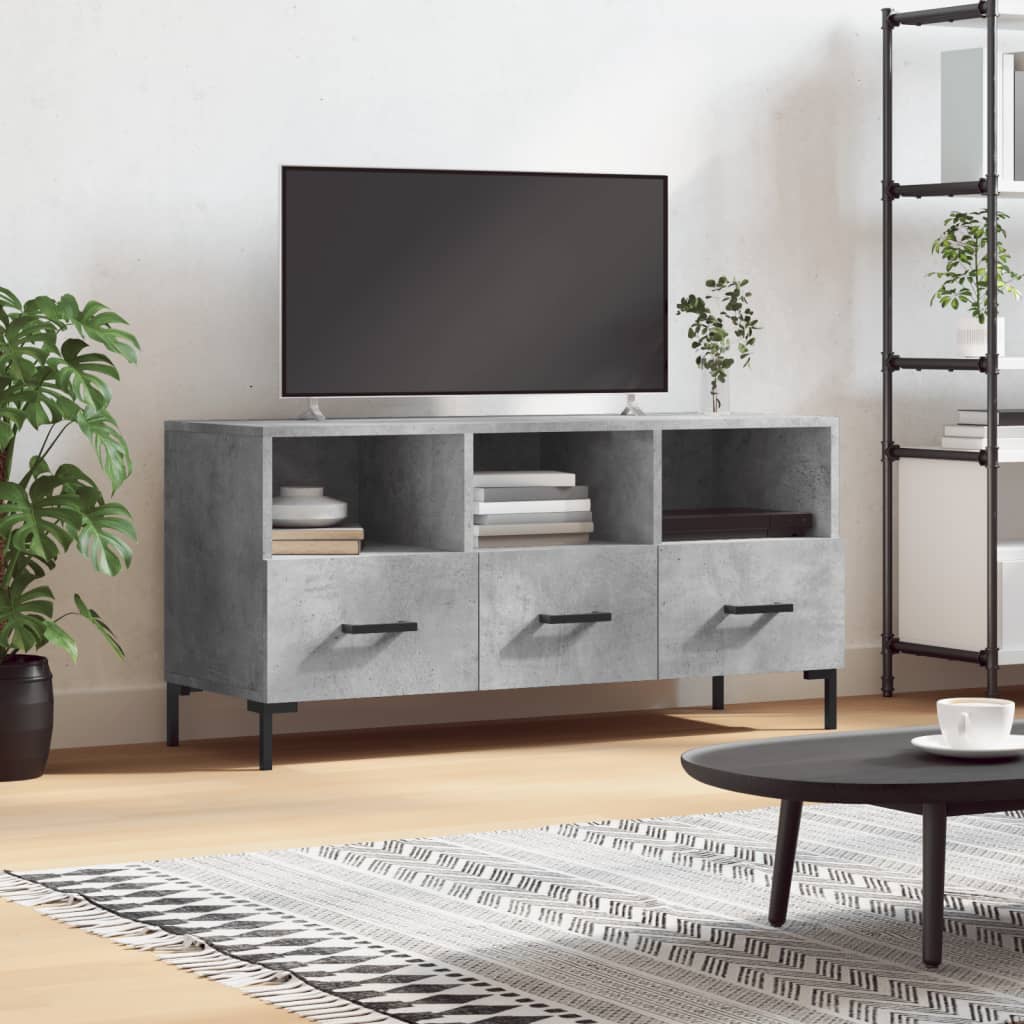 Modern Wooden TV Tele Stand Unit Cabinet Home Entertainment Unit With 3 Drawers