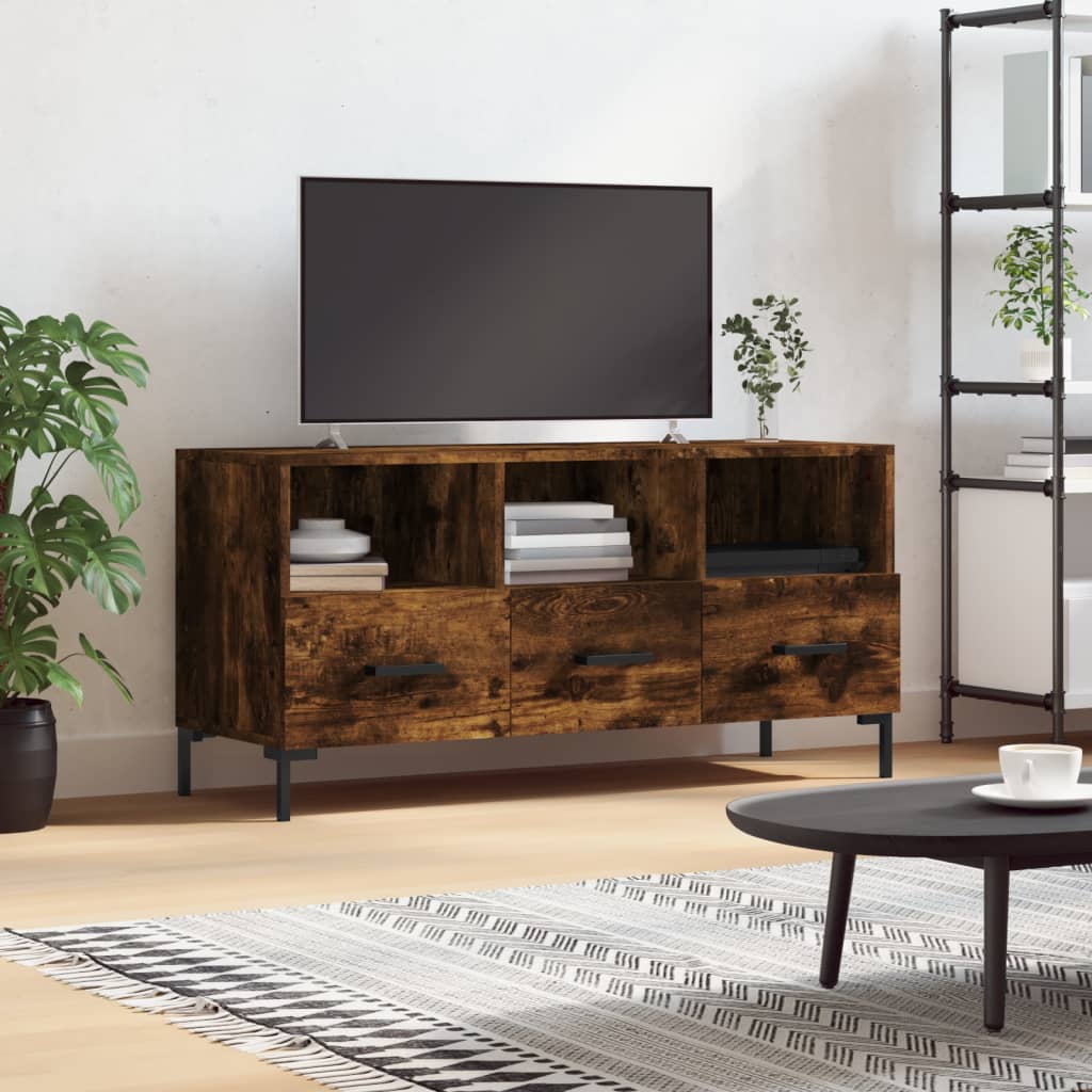 Modern Wooden TV Tele Stand Unit Cabinet Home Entertainment Unit With 3 Drawers