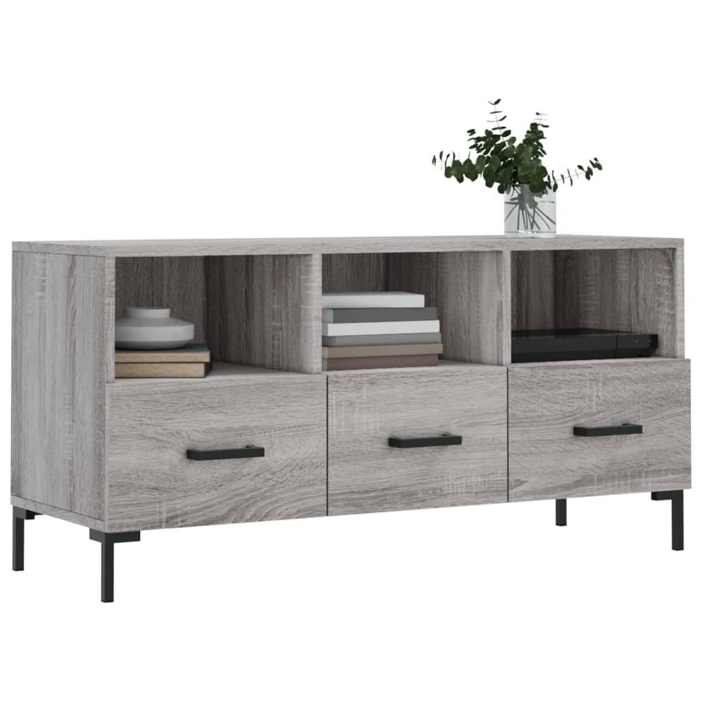 Modern Wooden TV Tele Stand Unit Cabinet Home Entertainment Unit With 3 Drawers