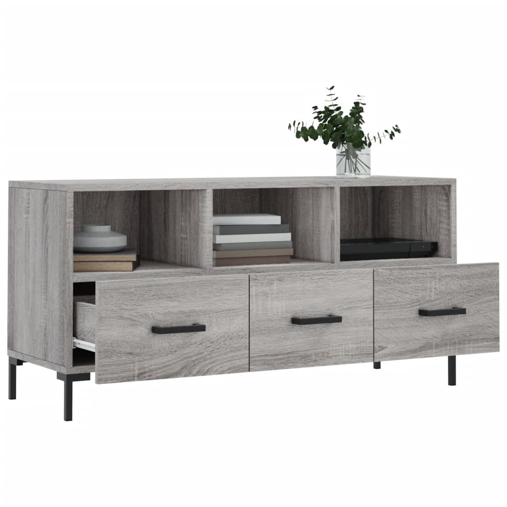 Modern Wooden TV Tele Stand Unit Cabinet Home Entertainment Unit With 3 Drawers