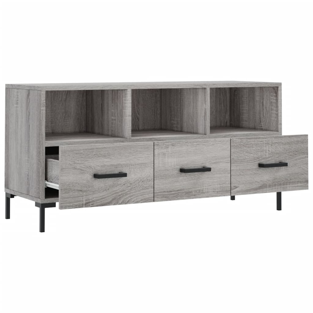 Modern Wooden TV Tele Stand Unit Cabinet Home Entertainment Unit With 3 Drawers