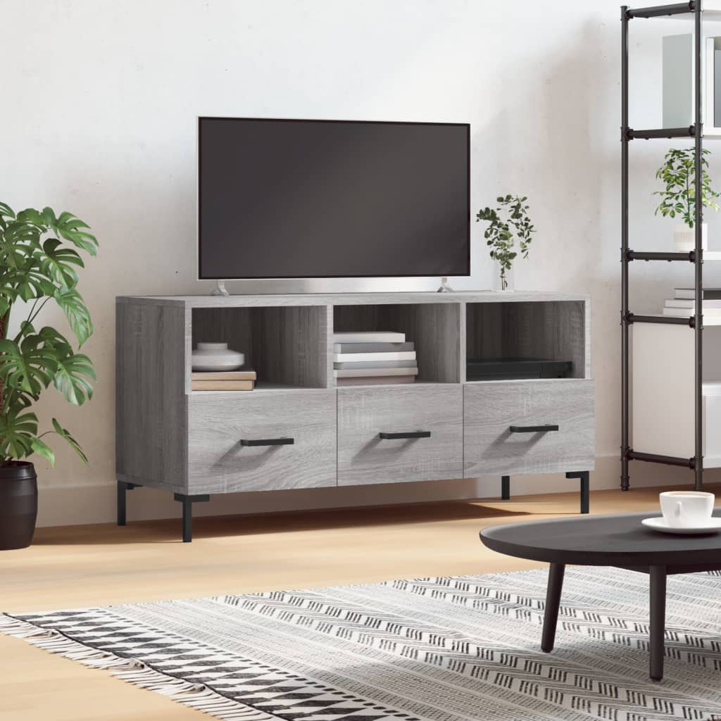 Modern Wooden TV Tele Stand Unit Cabinet Home Entertainment Unit With 3 Drawers