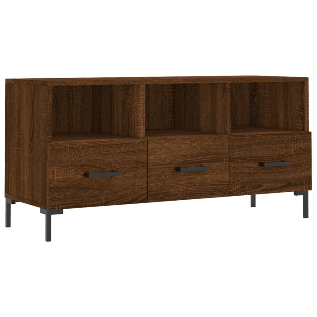 Modern Wooden TV Tele Stand Unit Cabinet Home Entertainment Unit With 3 Drawers