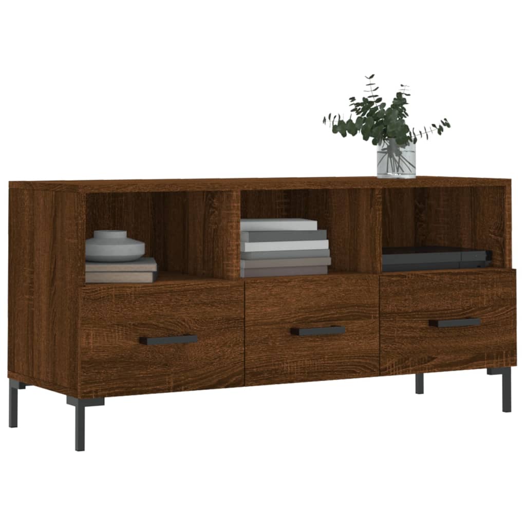 Modern Wooden TV Tele Stand Unit Cabinet Home Entertainment Unit With 3 Drawers