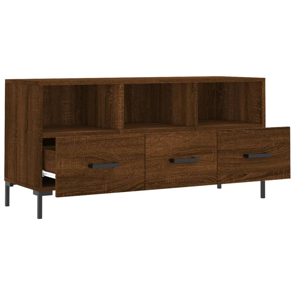 Modern Wooden TV Tele Stand Unit Cabinet Home Entertainment Unit With 3 Drawers