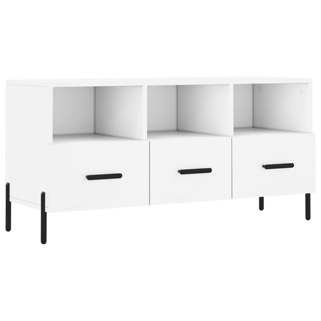Modern Wooden TV Tele Stand Unit Cabinet With 3 Drawers & Storage Compartments
