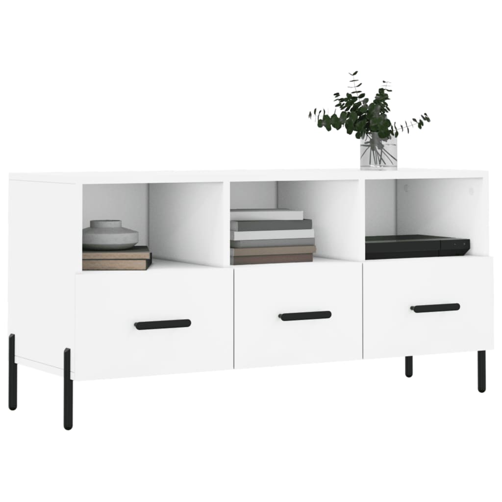 Modern Wooden TV Tele Stand Unit Cabinet With 3 Drawers & Storage Compartments