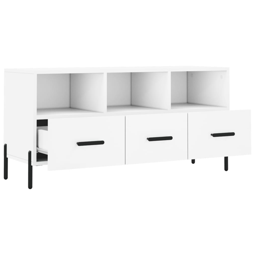 Modern Wooden TV Tele Stand Unit Cabinet With 3 Drawers & Storage Compartments