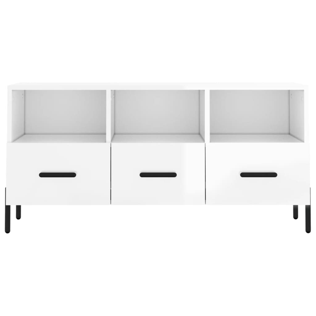 Modern Wooden TV Tele Stand Unit Cabinet With 3 Drawers & Storage Compartments