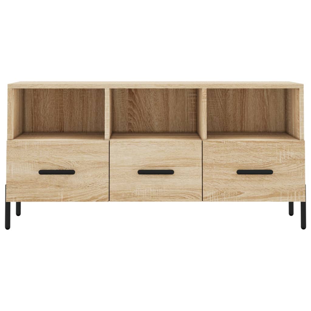 Modern Wooden TV Tele Stand Unit Cabinet With 3 Drawers & Storage Compartments