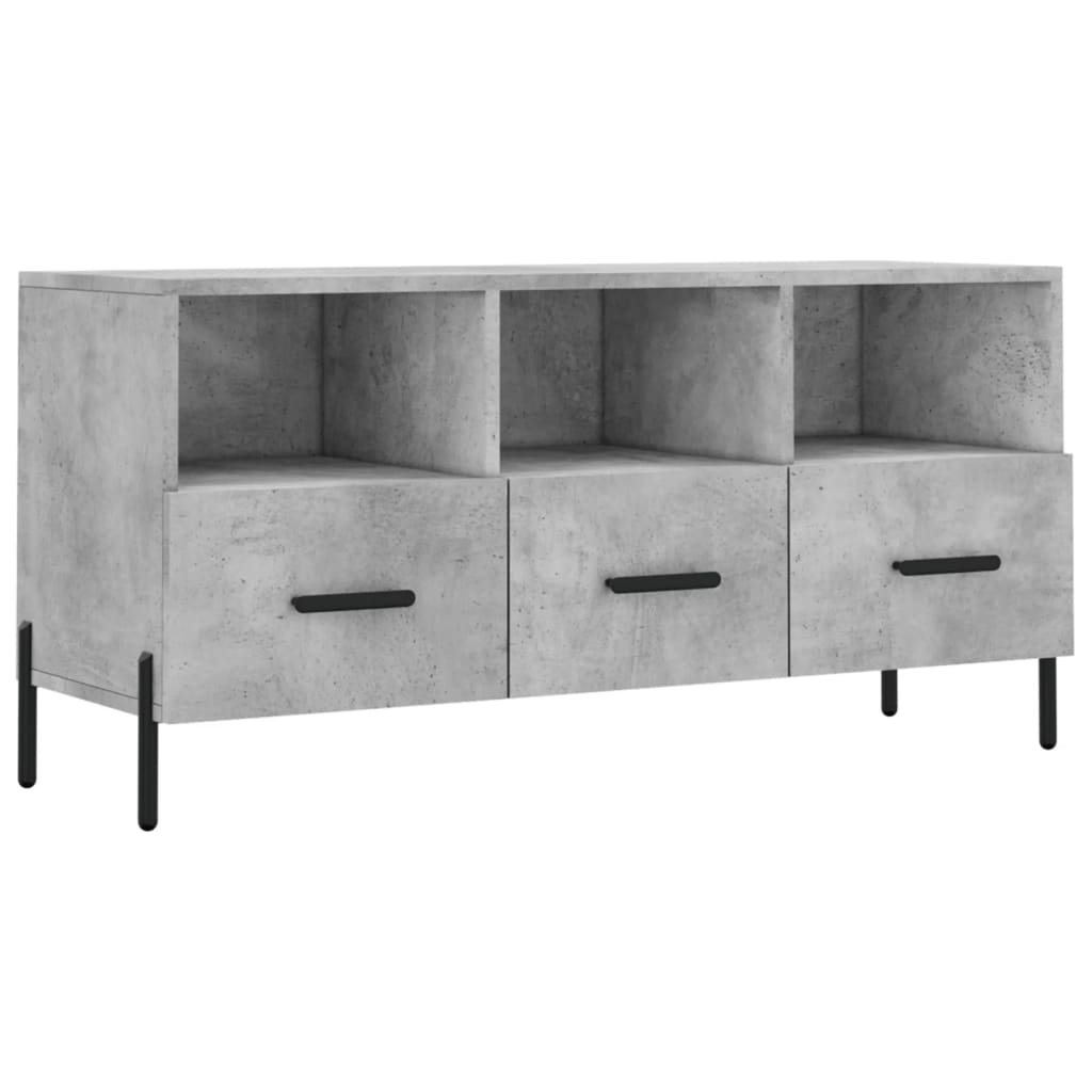 Modern Wooden TV Tele Stand Unit Cabinet With 3 Drawers & Storage Compartments